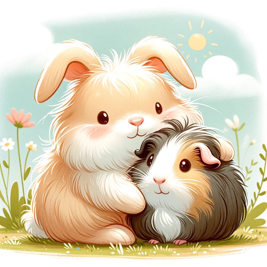 bell feed pantry cover photo of adorable animated bunny and guinea pig