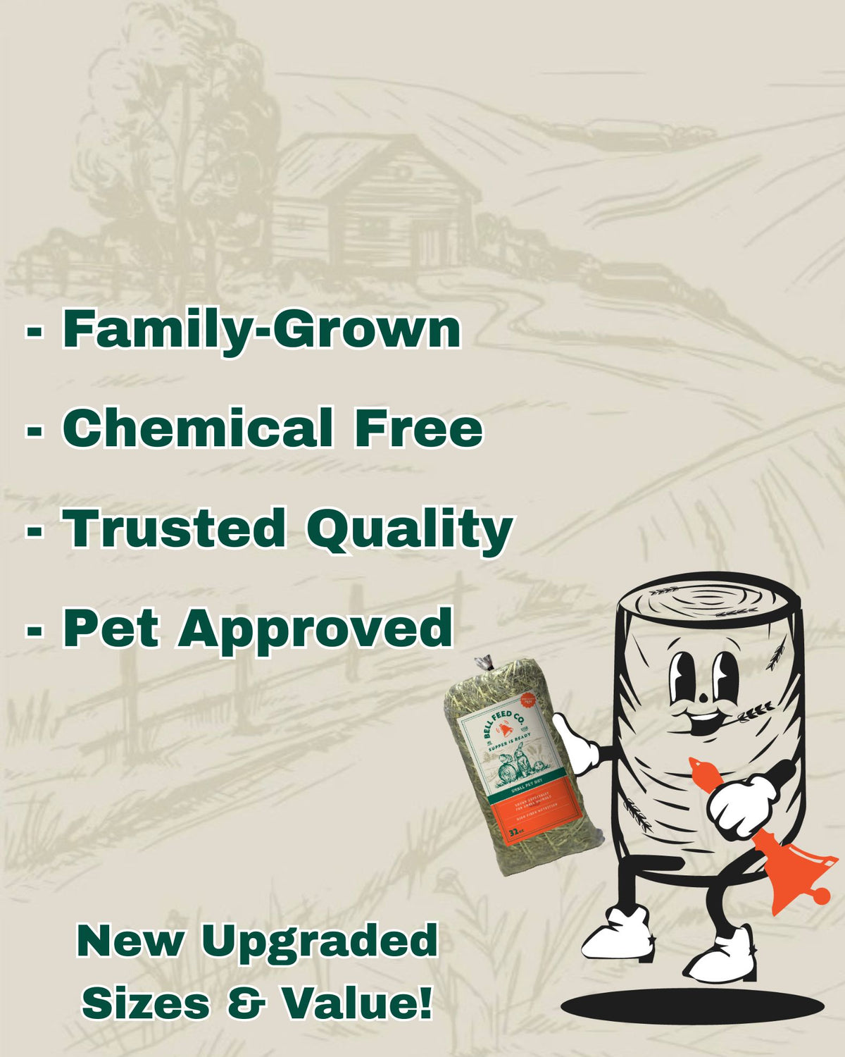 Fresh Timothy Hay For Rabbits And Guinea Pigs – Bell Feed Company